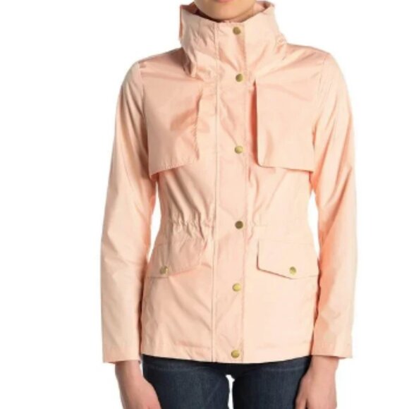 Cole Haan  Apricot Water Repellent Hooded Package Parka Size Large - Picture 2 of 7